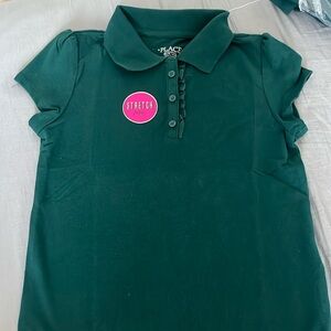 Green collar uniform shirt girls